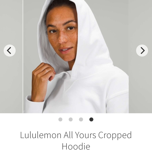 Lululemon All Yours Cropped Hoodie White Size 0 - Picture 2 of 5